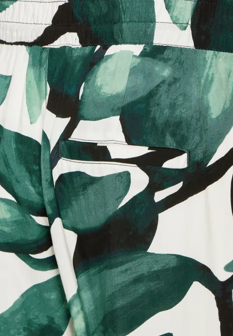 Hose mit floralem Print cool vintage green