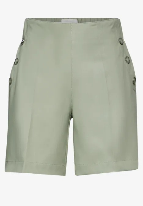 Bermuda Short mit Knöpfen soft moss green