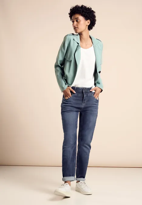 Casual Fit Mom Jeans dark blue washed