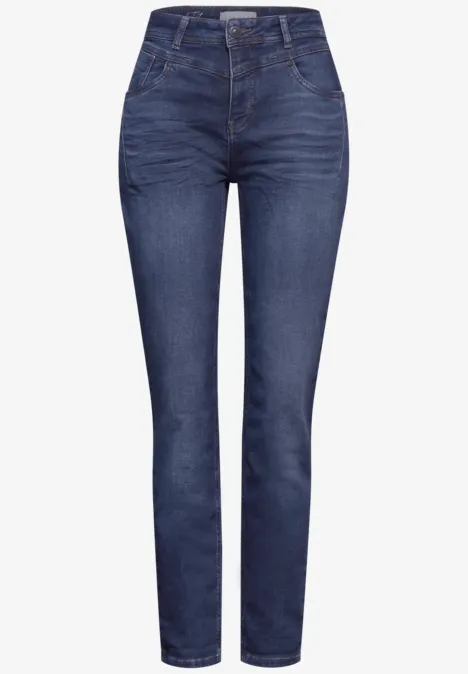 Casual Fit Mom Jeans dark blue washed