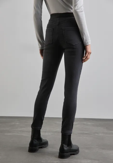 Thermo-Jeggings dark grey slightly washed