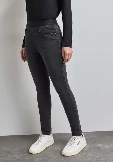 Denim Thermo Jeggings dark grey slightly washed