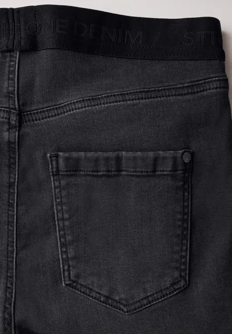 Denim Thermo Jeggings dark grey slightly washed