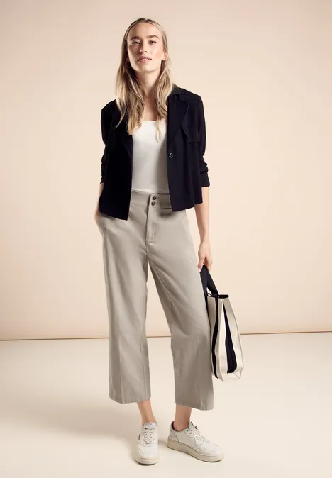 Cordhose im Casual Fit stone beige