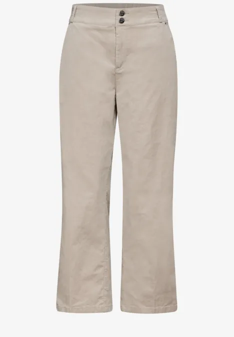 Cordhose im Casual Fit stone beige