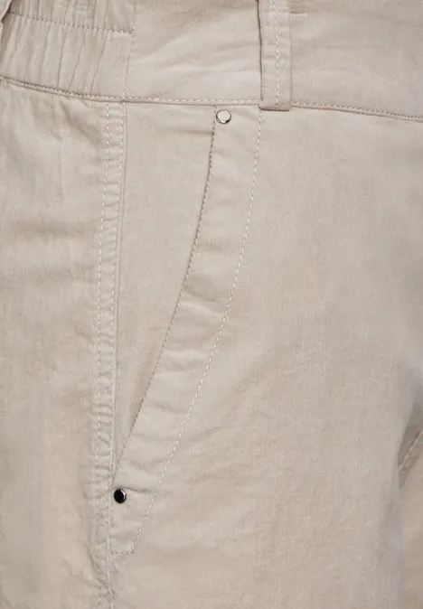 Cordhose im Casual Fit stone beige