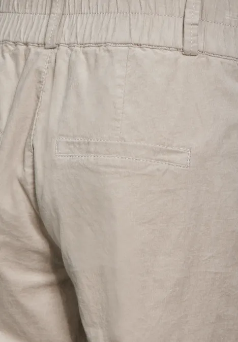 Cordhose im Casual Fit stone beige