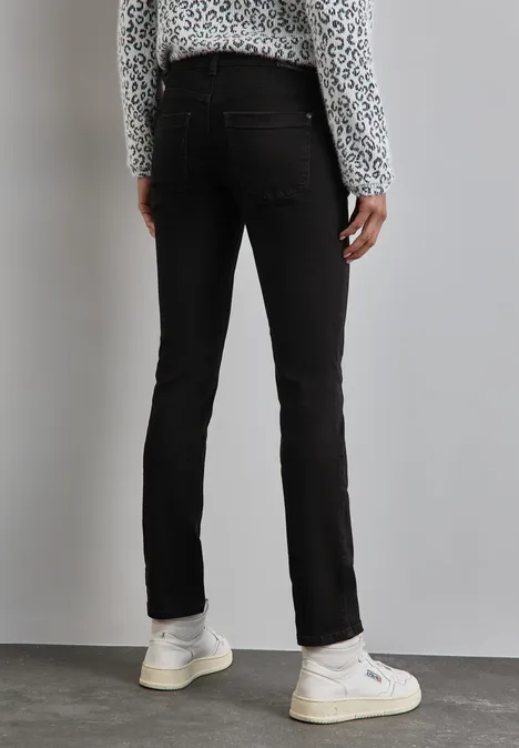 Straight Leg Jeans black washed