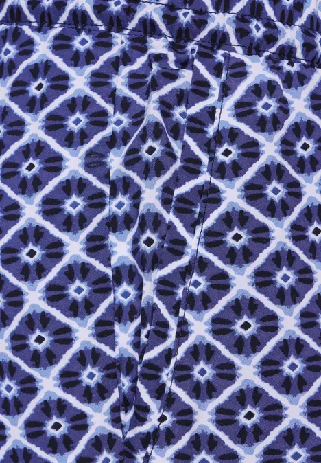 Viskose Hose mit Print deep blue