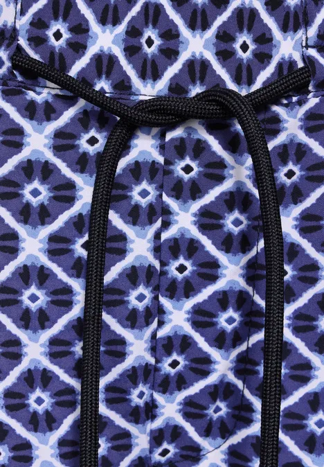Viskose Hose mit Print deep blue
