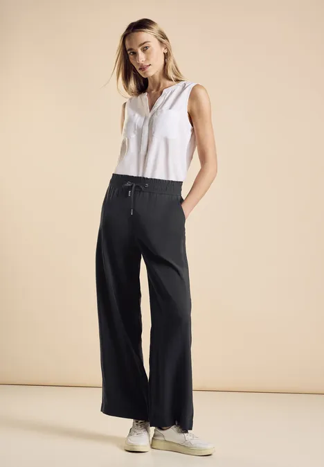 Wide Leg Hose Black