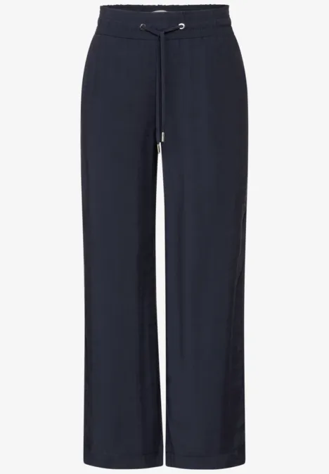 Wide Leg Hose deep blue
