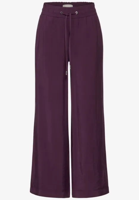 Wide Leg Hose dark berry purple