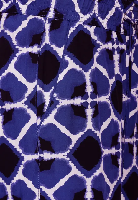 Viskose Hose mit Print violet blue