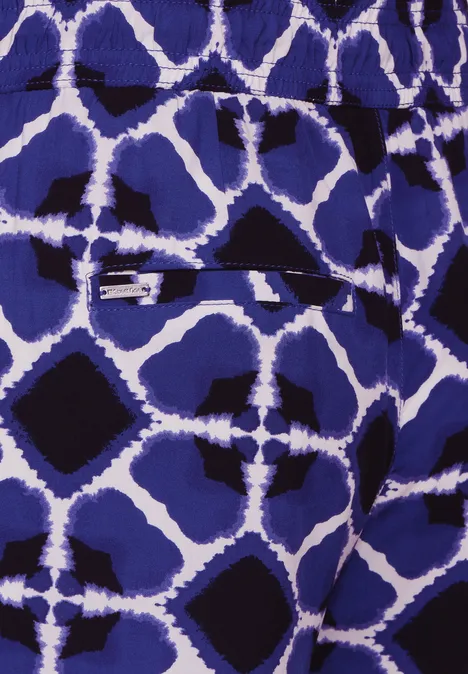 Viskose Hose mit Print violet blue