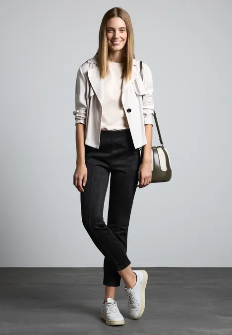 Hose im Verlours-Look Black