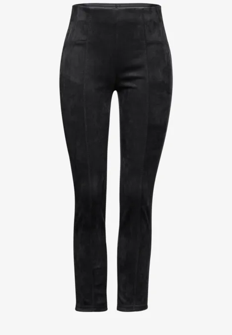 Hose im Verlours-Look Black