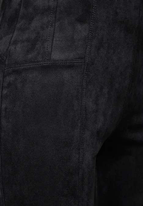 Hose im Verlours-Look Black
