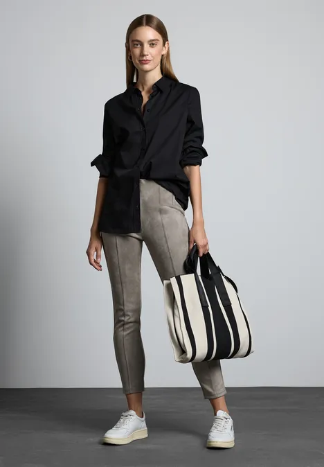 Hose im Verlours-Look ashen maple beige