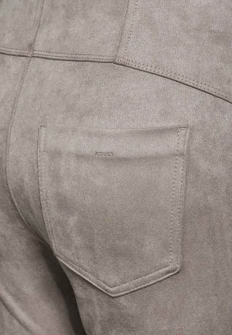 Hose im Verlours-Look ashen maple beige