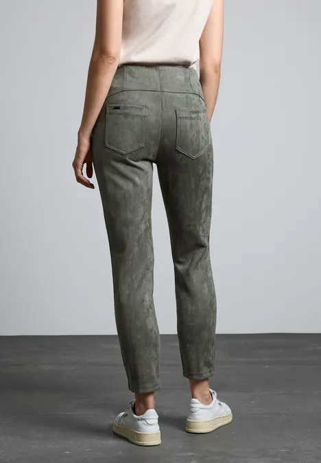 Hose im Verlours-Look pine wood green