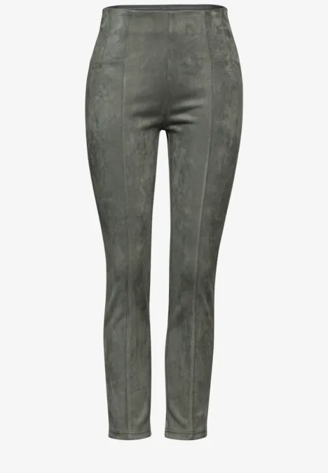 Hose im Verlours-Look pine wood green