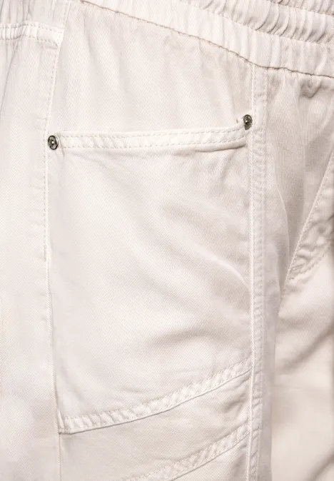 Bequeme Lyocell Jeans smooth sand beige wash