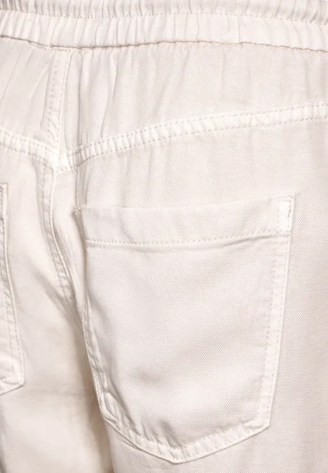 Bequeme Lyocell Jeans smooth sand beige wash