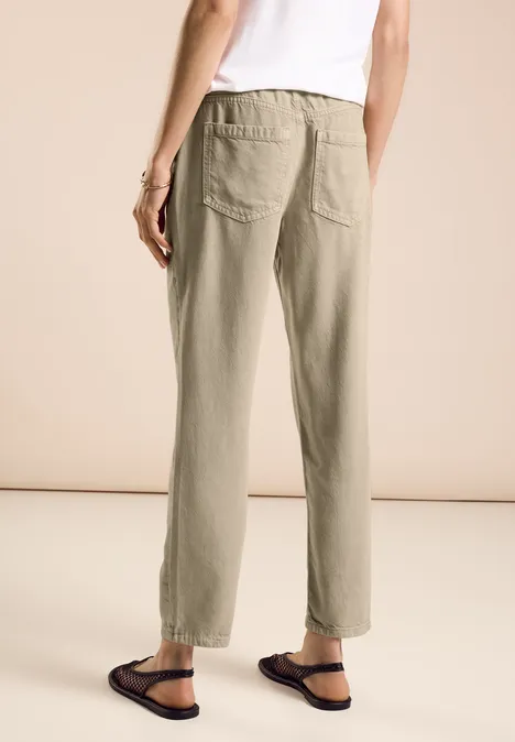 Bequeme Lyocell Jeans Safari Beige Wash