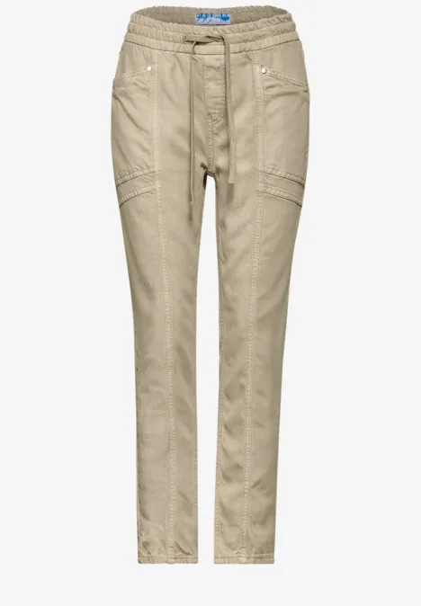 Bequeme Lyocell Jeans Safari Beige Wash