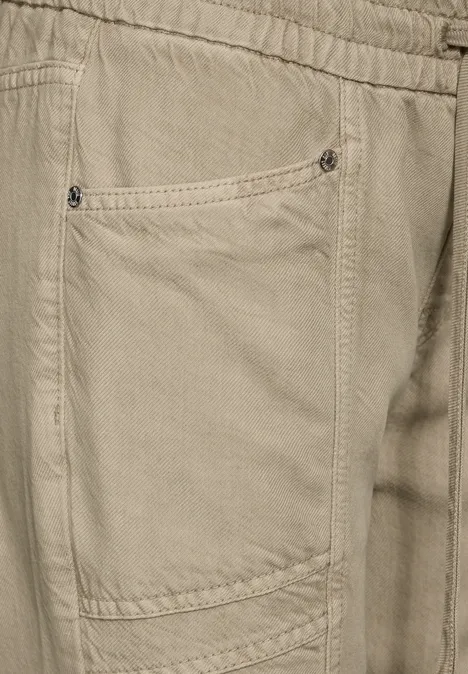Bequeme Lyocell Jeans Safari Beige Wash