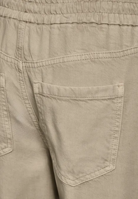 Bequeme Lyocell Jeans Safari Beige Wash