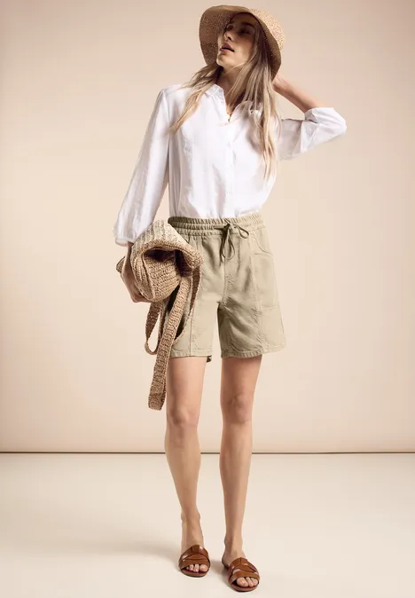 Jeans Shorts Safari Beige Wash