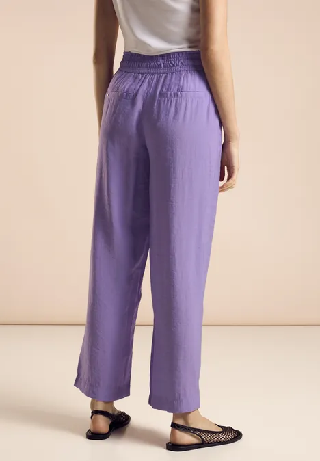 Cupro Wide Leg Hose bellflower lilac