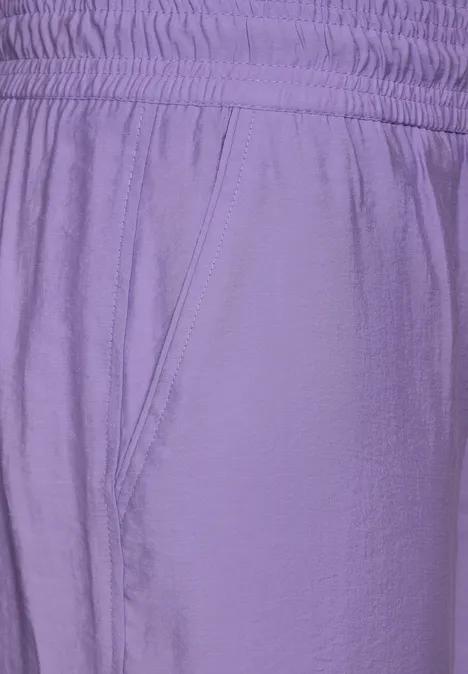 Cupro Wide Leg Hose bellflower lilac