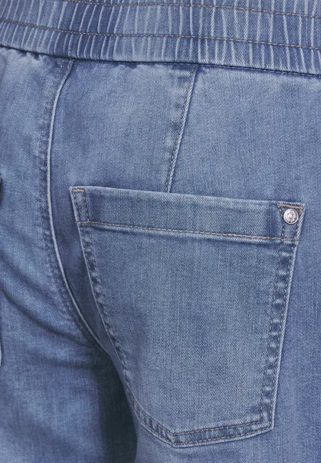 Jeans Culotte light blue soft wash