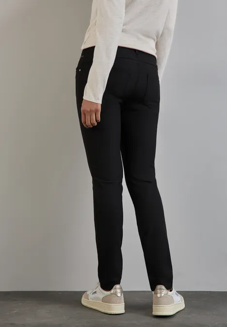 Hose mit Zipper Details Black