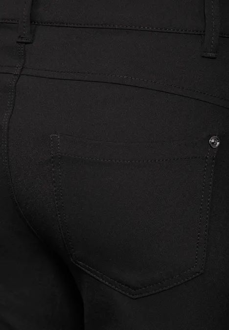 Hose mit Zipper Details Black