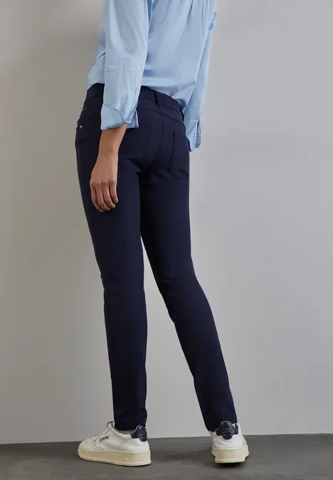Hose mit Zipper Details deep blue