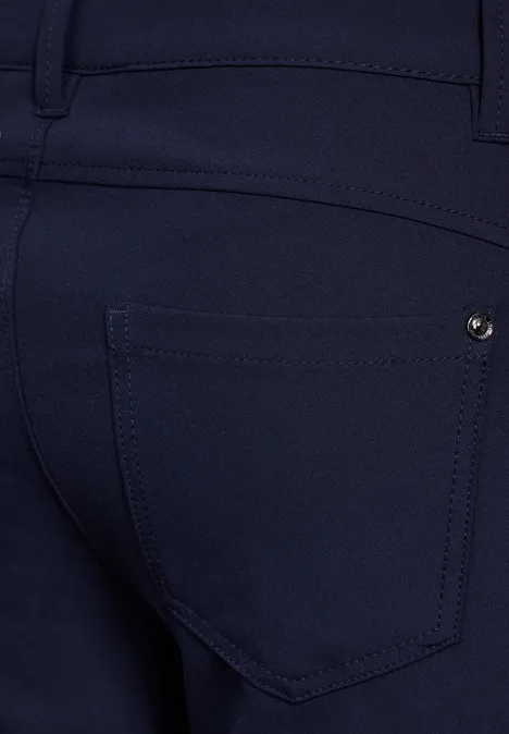 Hose mit Zipper Details deep blue