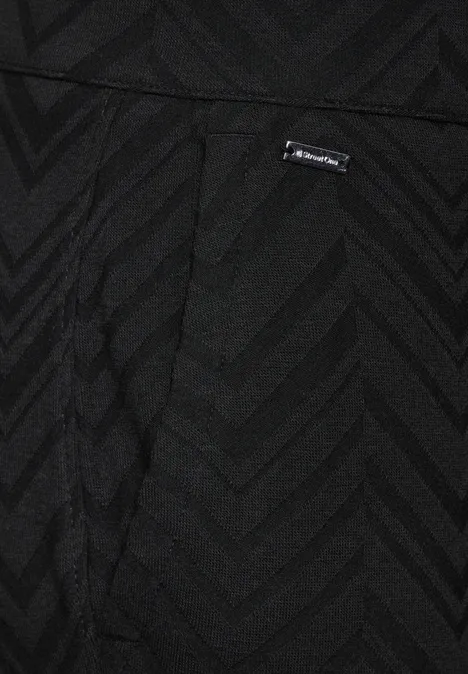 Jacquard Hose im Casual Fit Black