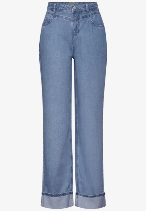Straight Leg Jeans Light Blue Washed