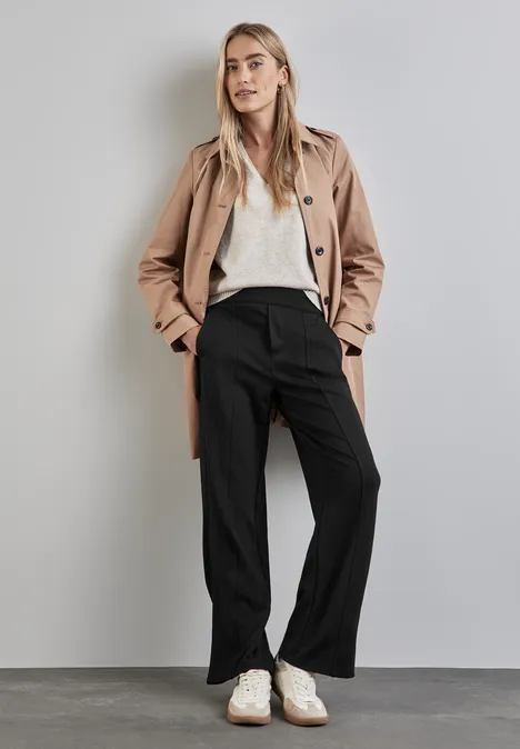 Hose im Casual Fit Black