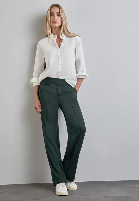Hose im Casual Fit hunter green