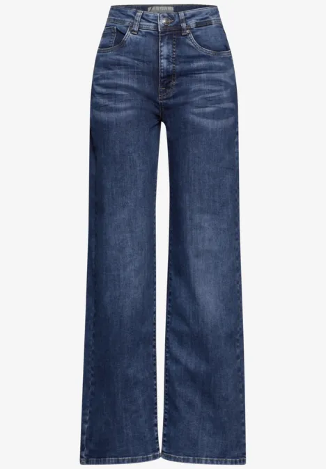 Losse jeans Dark blue washed