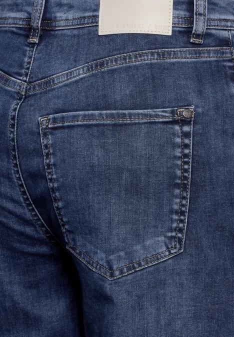Losse jeans Dark blue washed
