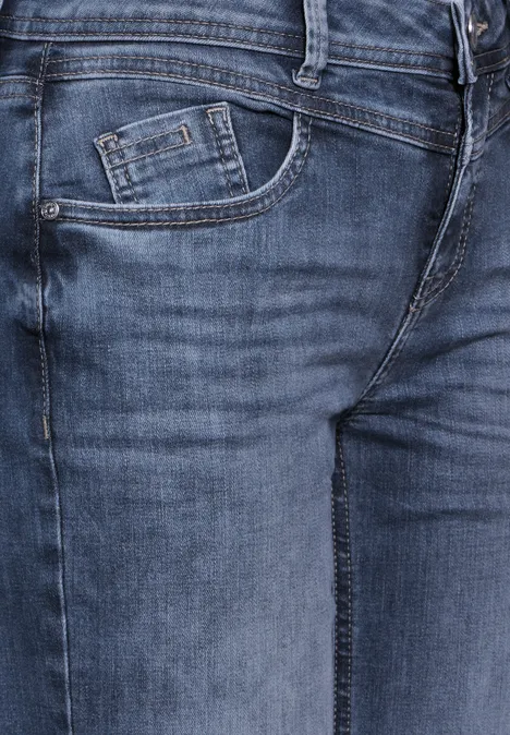 Jeans met wijde pijpen Medium Blue Soft washed