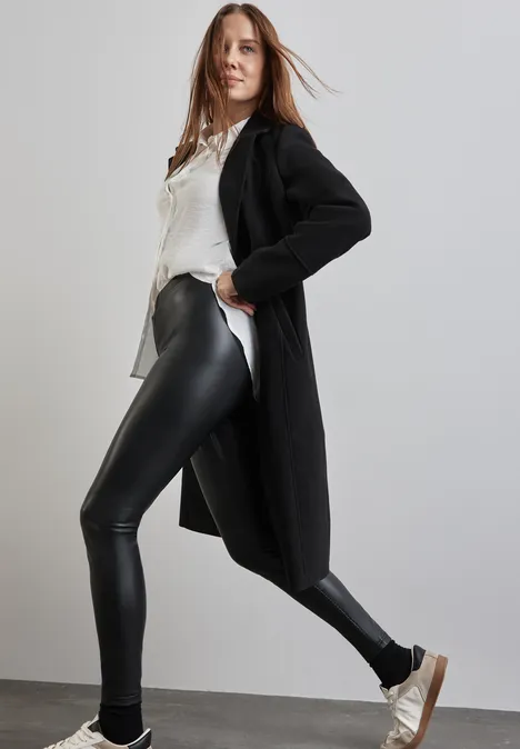 Beschichtete Leggings Black