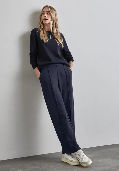 Hose im Casual Fit deep blue