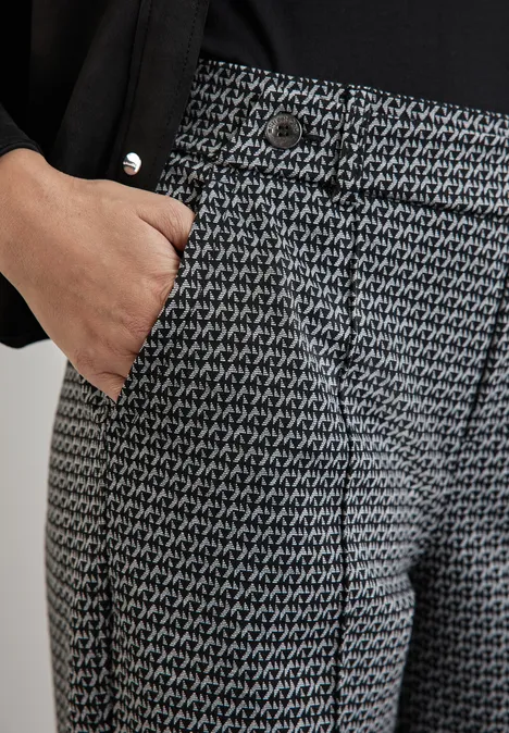 Jaquard-Hose Black